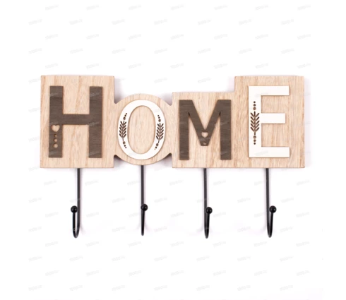 Ключница HOME, 4 крючка, 30*10,5 см