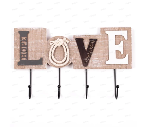 Ключница LOVE, 4 крючка, 30*10,5 см
