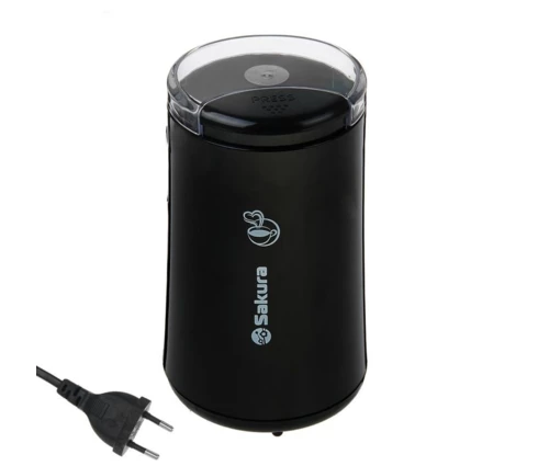 Кофемолка Sakura SA-6158BK, черная, 200 Вт
