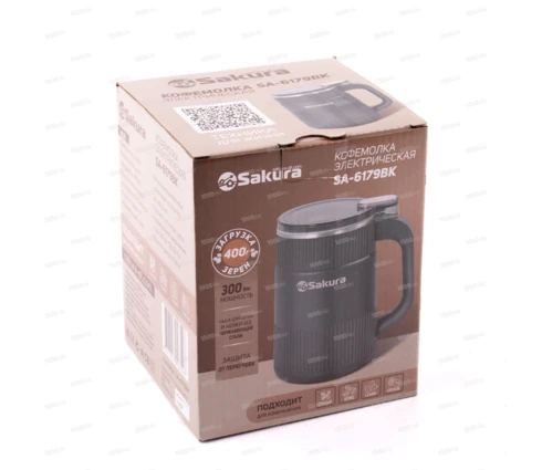 Кофемолка Sakura SA-6179BK, черная, 300 Вт