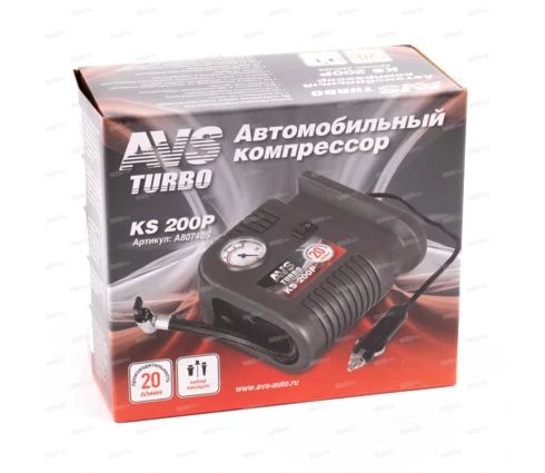 Компрессор автомобильный AVS KS200Р 100 Вт, 20 л/мин