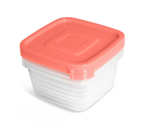 Контейнер для продуктов Унико, квадратный, 0,45 л, 3 шт