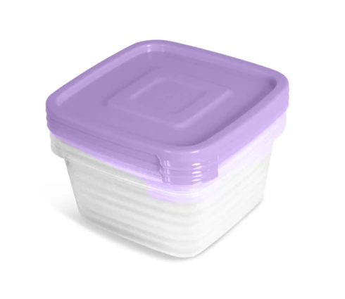 Контейнер для продуктов Унико, квадратный, 0,45 л, 3 шт