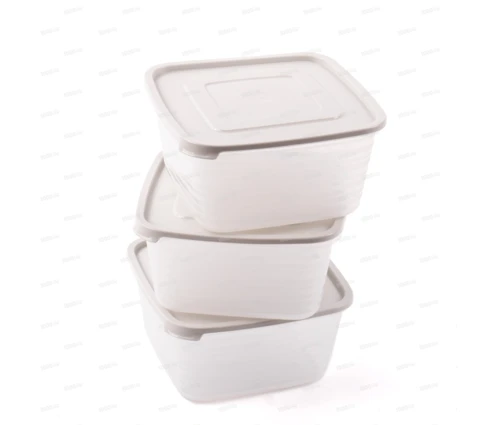 Контейнер для продуктов Унико, квадратный, 1,4 л, 3 шт