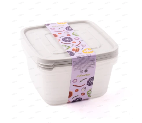 Контейнер для продуктов Унико, квадратный, 1,4 л, 3 шт