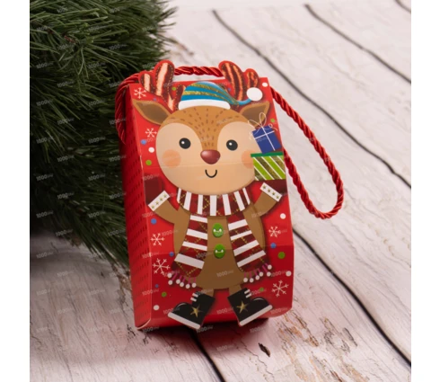 Коробка подарочная НГ, Фабрика Чудес, 9*8*14 см, с ручкой, складная