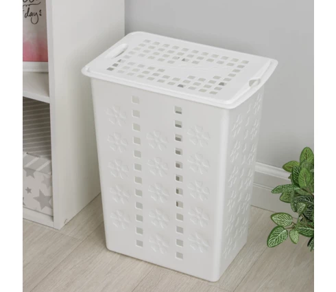 Корзина для белья Виолетта, 30 л, белый