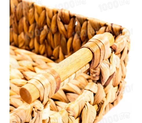 Корзина для хранения прямоугольная с ручками, 32*22*9 см
