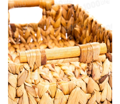 Корзина для хранения прямоугольная с ручками, 32*22*9 см