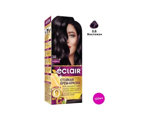 Краска для волос Еclair, ω9 3.6, баклажан