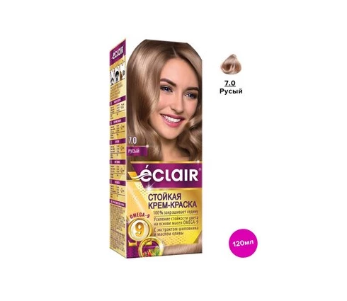 Краска для волос Еclair, ω9 7.0, русый