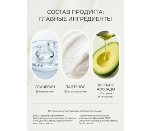 Крем-гель для душа MILK Молоко и авокадо, 500 мл