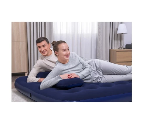 Матрас надувной BestWay Queen 67374N, 203*152*22 см, двухместный, ручной насос, 2 подушки