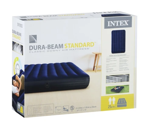 Матрас надувной INTEX Classic downy Фул 64758, 137*191*25 см, двухместный
