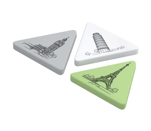 Ластик Berlingo Triangle XL, треугольный, термопластичная резина, 55*55*9 мм