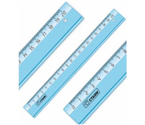 Линейка CTAMM, 20 см, Cristal прозрачная