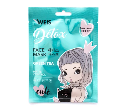 Маска для лица WEIS Detox с зелёным чаем, 23 г