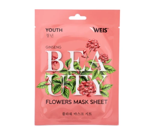 Маска для лица WEIS Flower омолаживающая с экстрактом женьшеня, 23 г
