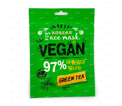 Маска для лица WEIS Vegan с зелёным чаем, 23 г