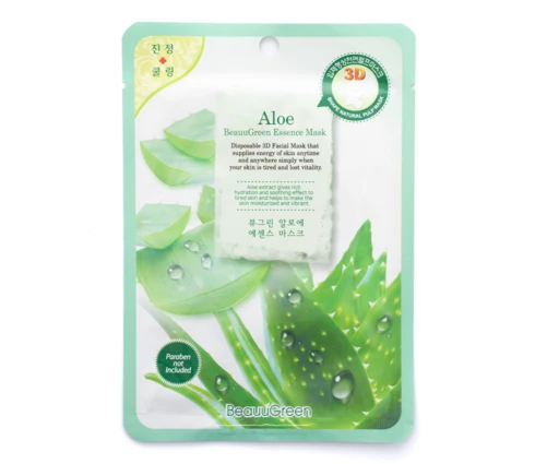 Маска тканевая для лица BeauuGreen  Алоэ, 23 г