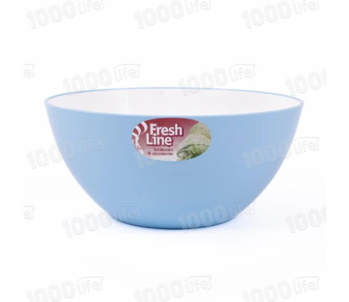Миска Fresh Line М701, 1,5 л, пластик, бело-голубая