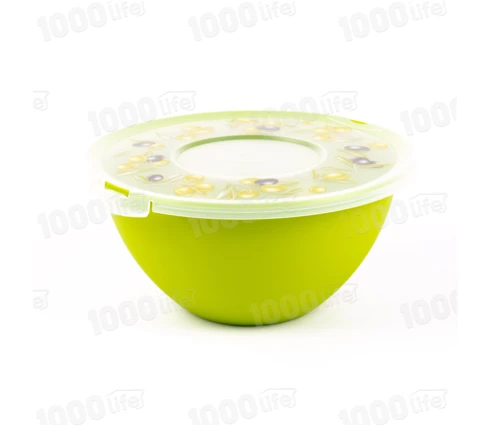 Миска с крышкой Fresh, 2 л, Олива