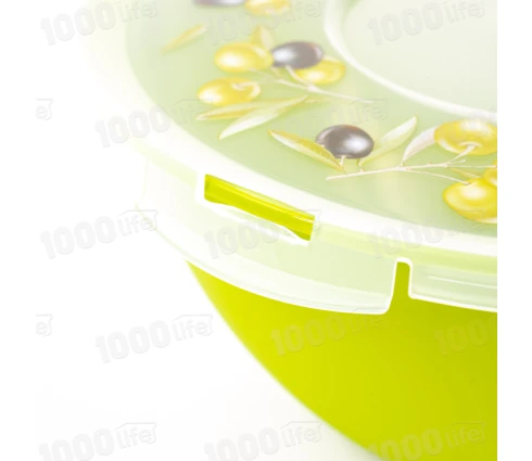 Миска с крышкой Fresh, 2 л, Олива
