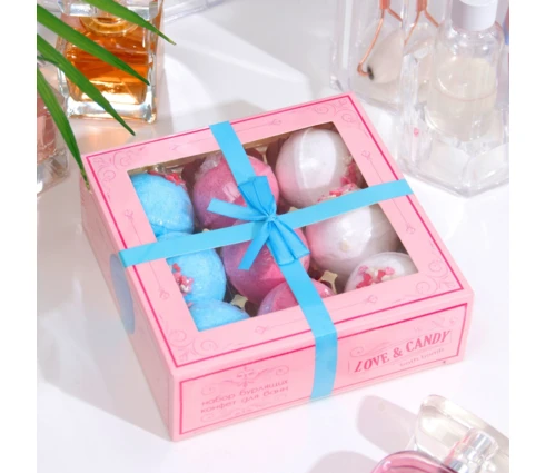 Набор бурлящих шаров LABORATORY KATRIN Candy bath bar Love&Candy, 9 шт по 40 г, 360 г / 18111