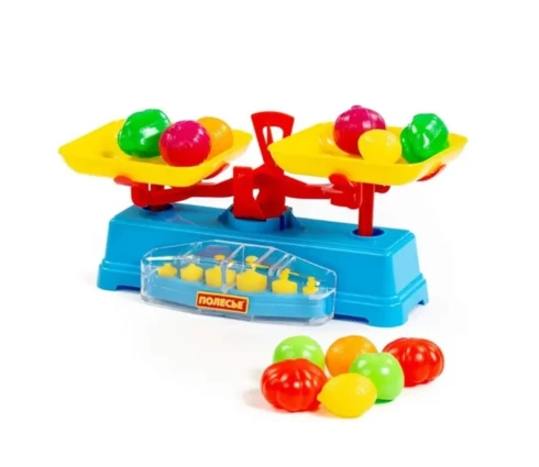 Набор игровой Весы+ набор продуктов 12 элементов (в сеточке) /53787