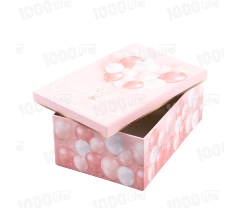Подарочная коробка Happy Birthday, малая, розовая