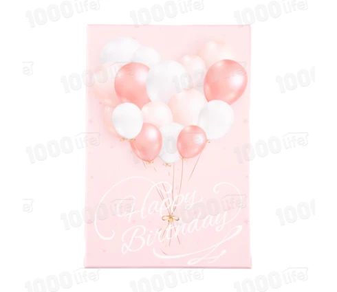 Подарочная коробка Happy Birthday, малая, розовая