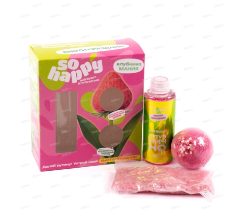 Набор подарочный LABORATORY KATRIN So Happy Клубника мания, 370 г