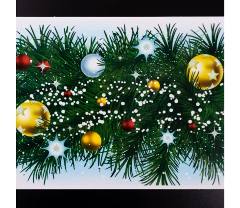 Наклейка новогодняя на стекло, 60*15 см