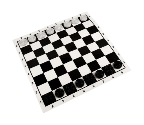 Настольная игра шашки Синий трактор в пакете с хэдером, малого формата