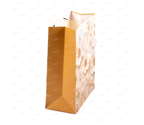Пакет подарочный Цветы 3D, 32*26*12 см
