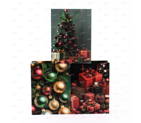 Пакет подарочный НГ, 40*30*12 см