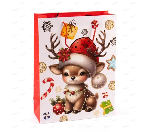 Пакет подарочный НГ, 40*30*12 см