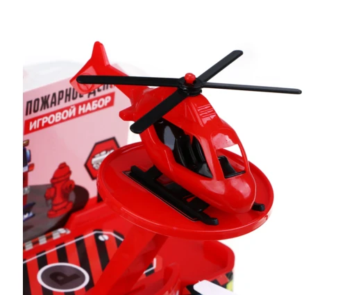 Парковка ИГРОЛЕНД Мегаполис, 2 машины, 1 вертолет, PP, ABS, 15,5*12*9 см