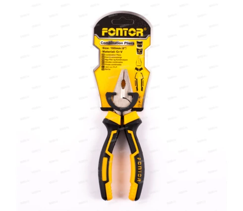 Пассатижи FONTOR, 160 мм, двухкомпонентная ручка, CrV