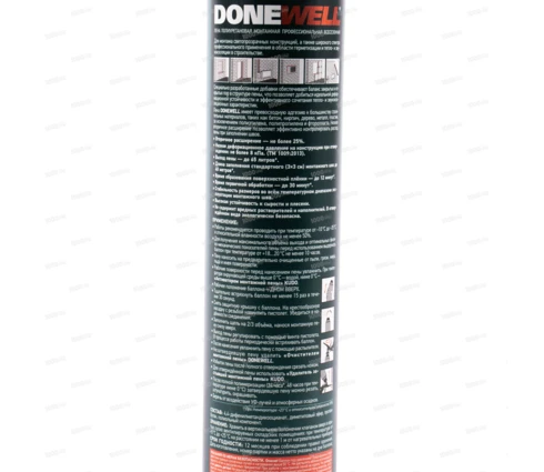 Пена монтажная Donewell Guru 65, профессиональная, всесезонная