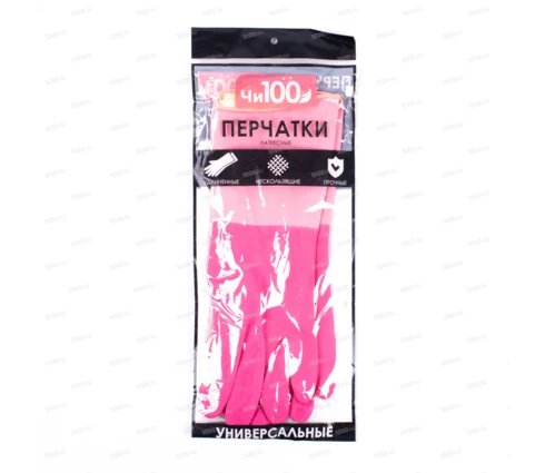Перчатки хозяйственные латексные ЧИ100 Premium, размер M, 1 пара