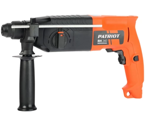 Перфоратор PATRIOT RH 240, 710 Вт, 2,9 Дж, sds-plus, 3 режима работы, кейс, глубиномер