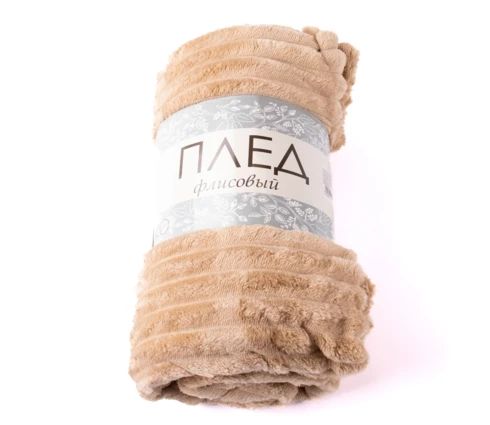 Плед Полоска 180*200 см, кремовый