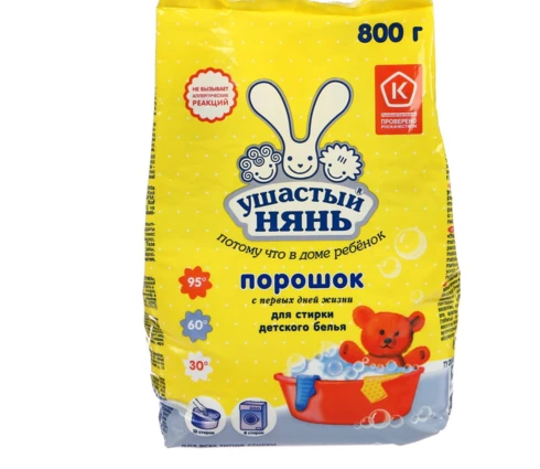 Порошок стиральный ушастый нянь, 800 г