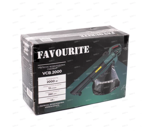 Пылесос садовый FAVOURITE VCB 2000, 2000 Вт, 3 режима, обдув, измельчение, всасывание