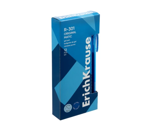 Ручка гелевая ErichKrause Original Gel M, синяя, толщина письма 0,5 мм