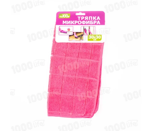 Салфетка ЧИ100, 30*30 см, микрофибра, крупная клетка