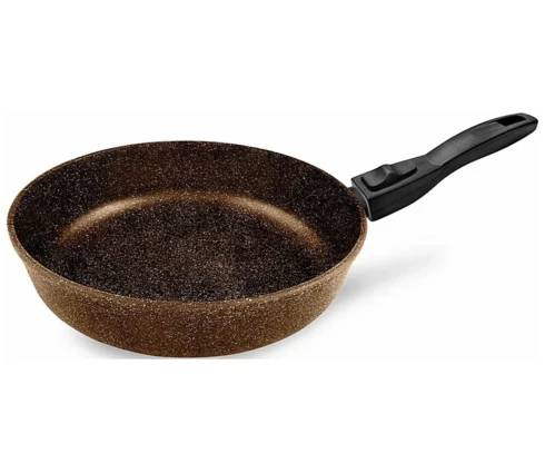 Сковорода НЕВА металл посуда NEVA Granite Brown NGB024, 24 см, съемная ручка