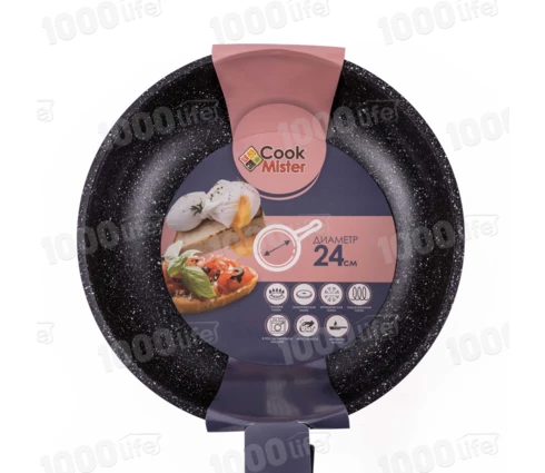 Сковорода с антипригарным покрытием Cook Mister Granite Gold 24 см, индукция