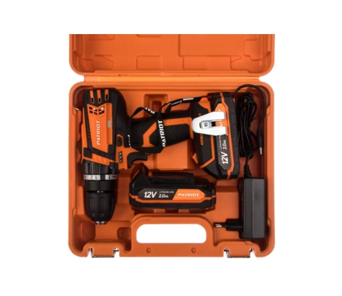 Шуруповерт аккумуляторный PATRIOT BR 111ES, 12 В, 25 Нм, 2 батареи, кейс